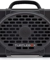 Turtlebox Gen 2: Loud! Outdoor Portable Bluetooth 5.0 Speaker | Rugged, IP67, Waterproof, Impact Resistant & Dustproof (Plays to 120db, Pair 2X for True L-R Stereo), Thunderhead Gray/Black