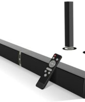 MZEIBO Sound Bars for TV, Bluetooth Soundbar for TV, 50W TV Sound Bar with 4 Drivers and Remote Control, Home Audio TV Speakers Sound Bar with HDMI(ARC)/Optical/AUX Connect