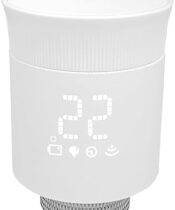 Smart Thermostatic Radiator Valve Weekly Programmable Digital Radiator Valve for Zigbee Temperature Adjustment Supports Voice Control Compatible with Amazon Assistant White