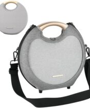 TXEsign Travel Carrying Case for Harman Kardon Onyx Studio 6 Wireless Bluetooth Speaker EVA Case Cover Hard Shell Case Replacement Cover with Shoulder Strap and Base Support Feet (Grey)
