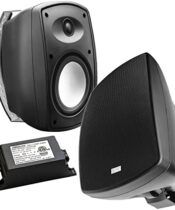 OSD Audio 5.25" Wireless Bluetooth Outdoor Patio Speaker Architectural Stereo Pair Black BTP525 Long Range Bluetooth