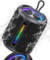 Portable Wireless Bluetooth Speaker, 32W Powerful HD Sound, IPX7 Waterproof Speaker with True Wireless Stereo, Deep Bass, Preset EQ, LED Lights, for Home, Outdoor, Party, Travel, Camping Bluetooth 5.3