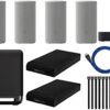 Sony HT-A9 7.1.4-Channel High-Performance Home Theater Speaker System with 300W Wireless Subwoofer, Knox Gear Isolation Pads, 4K HDMI Cable (6-Feet) and Focus Cable Ties Bundle (5 Items)