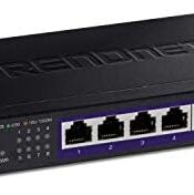 TRENDnet 8-Port Unmanaged 2.5G Switch, 8 x 2.5GBASE-T Ports, 40Gbps Switching Capacity, Backwards Compatible with 1000Mbps Devices, Fanless, Wall Mountable,Lifetime Protection, Black, TEG-S380