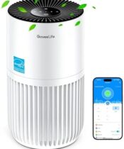 GoveeLife Mini Air Purifier for Bedroom, HEPA Smart Filter Air Purifier with App Alexa Control for Pet Hair, Odors, Pollen, Smoke, Portable Air Cleaner with 3 Speeds, 2 Modes, Timer, Aroma for Home